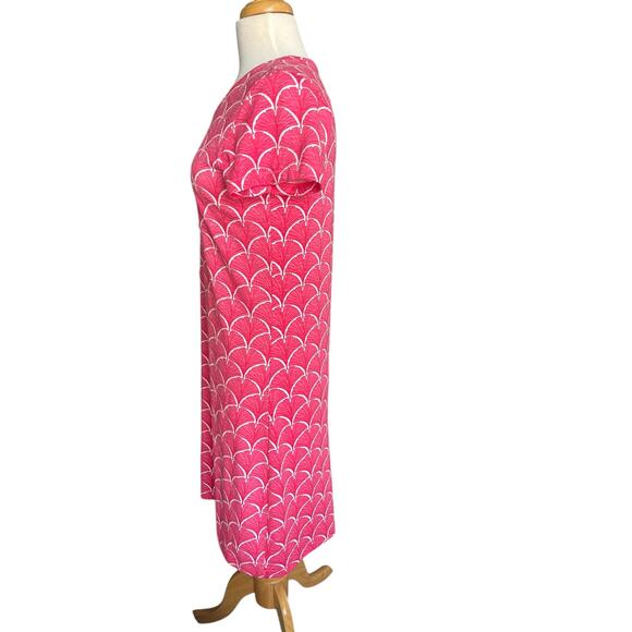 Capelton Road Coral Fans Crew Neck T-Shirt Dress Beach Resort Womens Size Medium - Picture 5 of 11